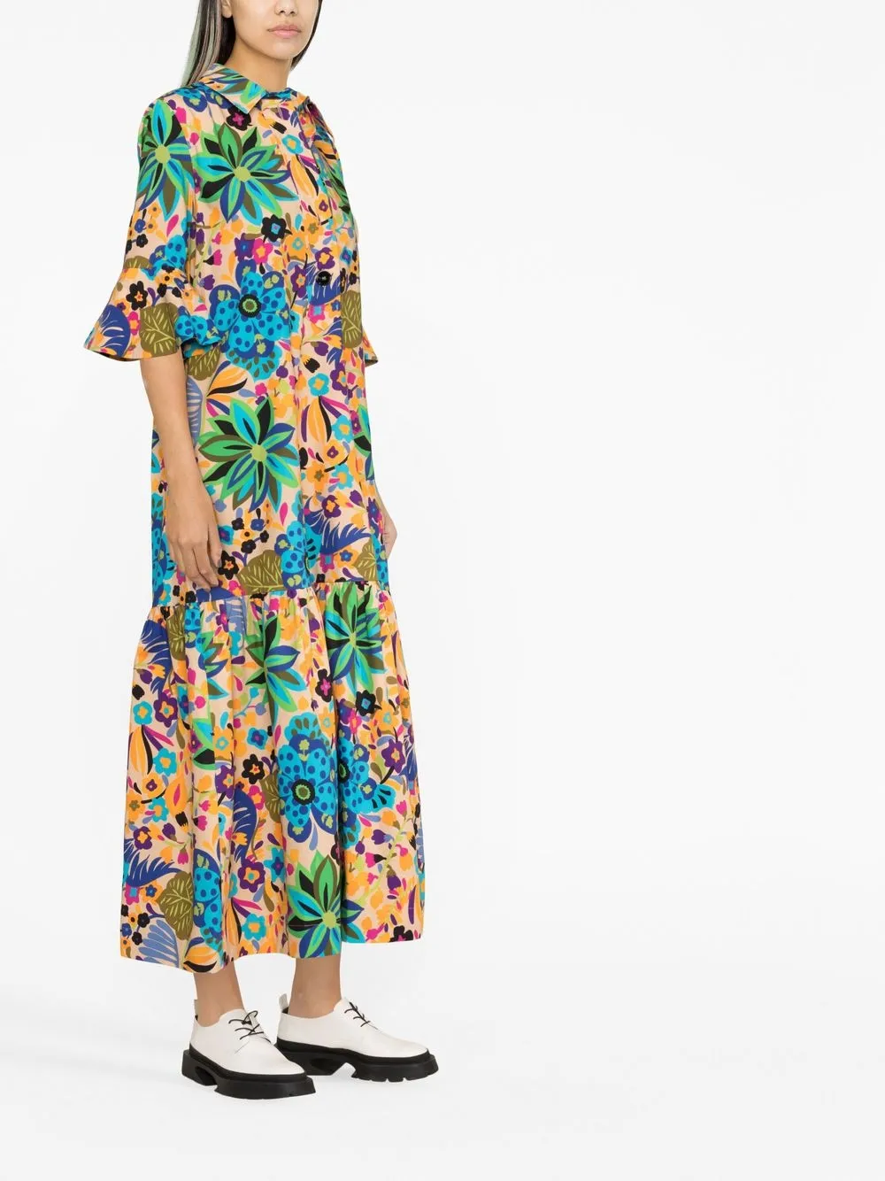 Artemis Graphic-Print Cotton Maxi Dress