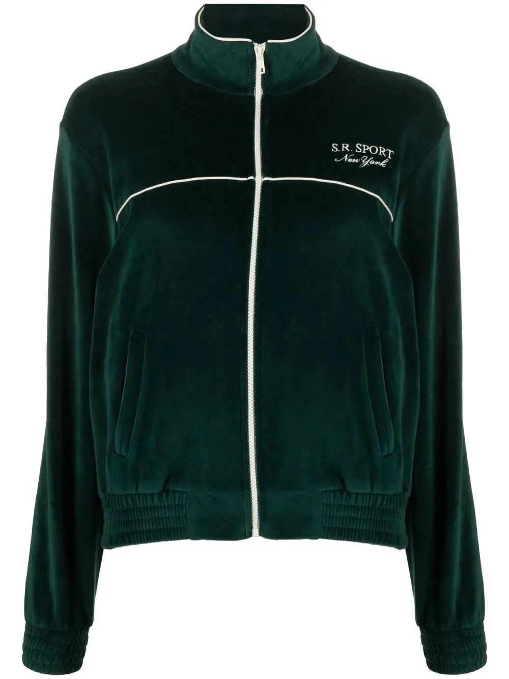 Sporty & Rich logo-embroidered Zipped Jacket - Farfetch