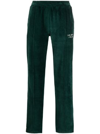 Sporty & Rich embroidered-logo Velvet Pants - Farfetch