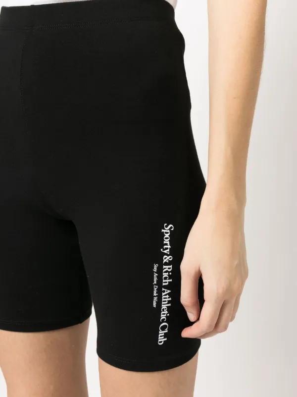 Sporty Rich logo print Biker Shorts Farfetch