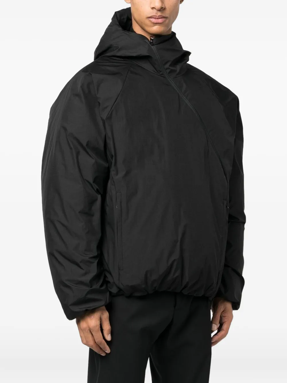 Post Archive Faction Hooded Jacket In Black