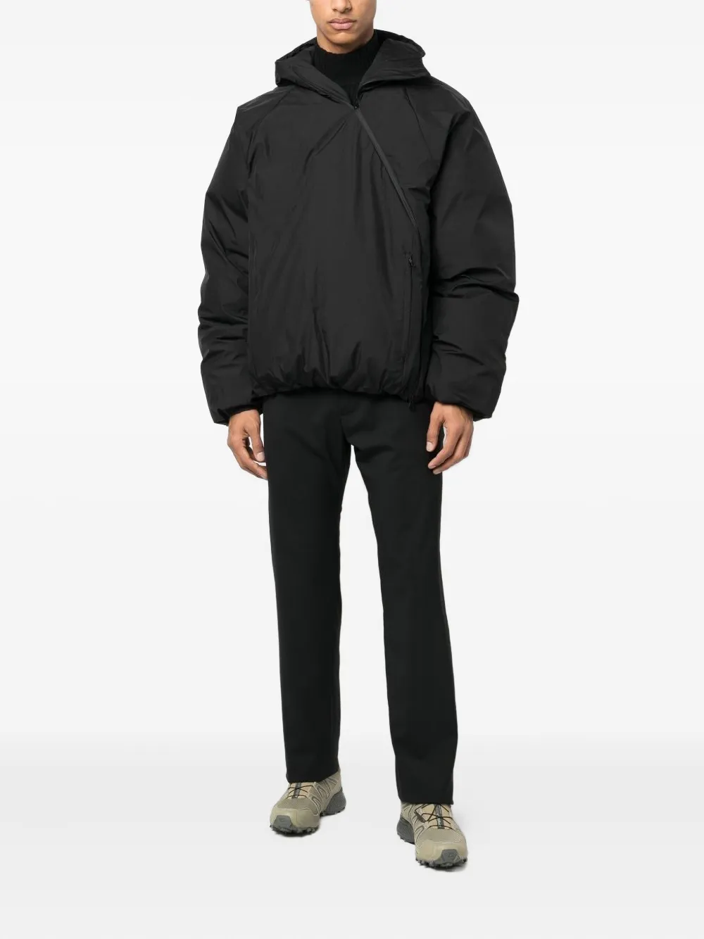 Post Archive Faction Hooded Jacket In Black