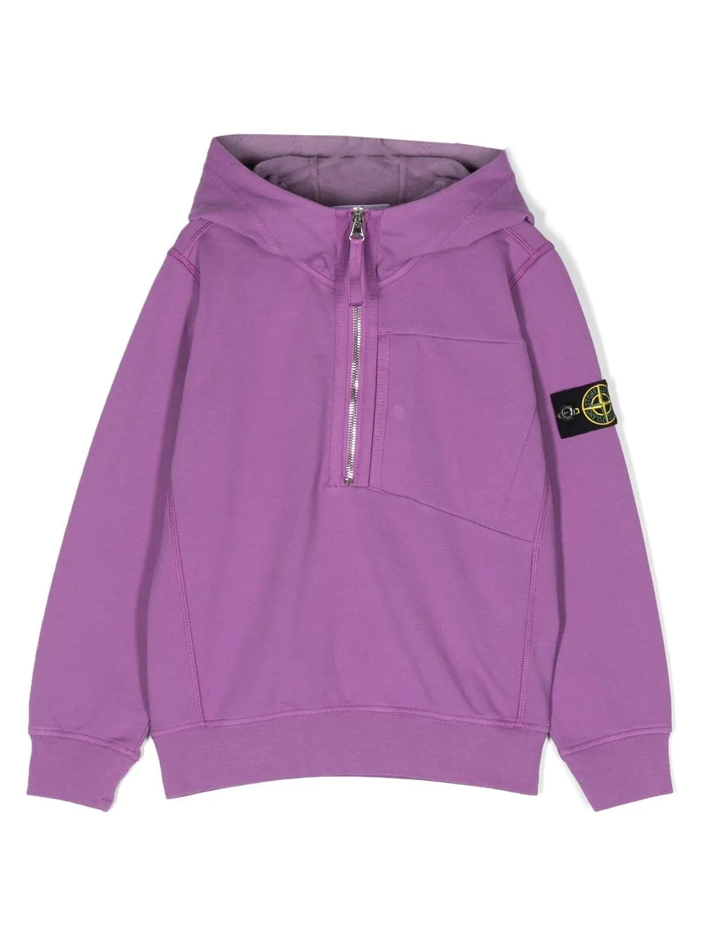 

Stone Island Junior logo-patch zip-up hoodie - Purple