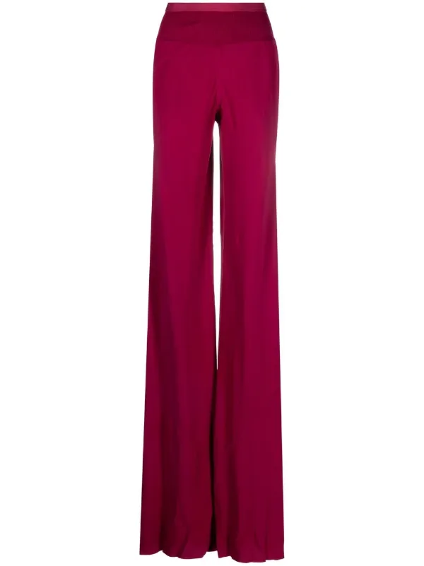 Rick Owens extralong wideleg Trousers  Farfetch