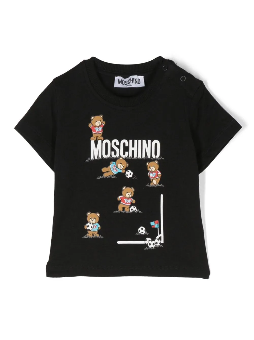 

Moschino Kids Teddy Bear cotton T-Shirt - Black