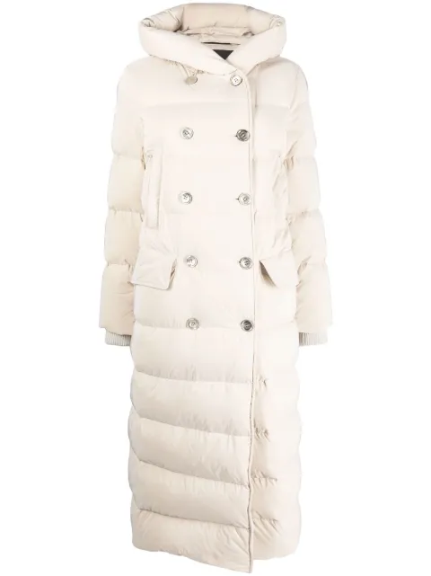 Moorer Napea quilted padded long coat