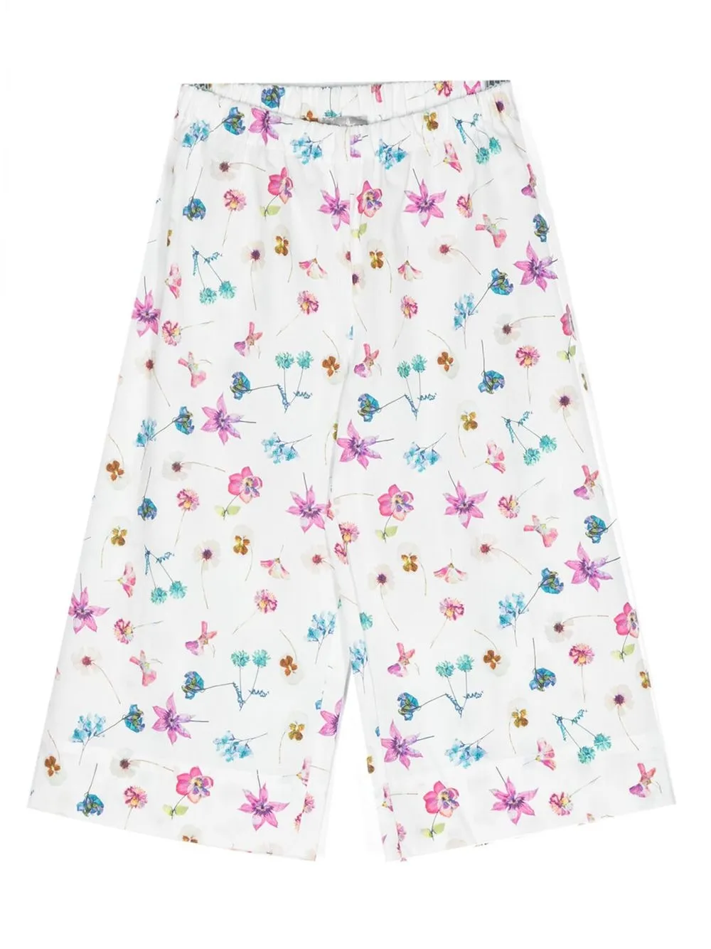 

Il Gufo pantalones anchos con estampado floral - Blanco
