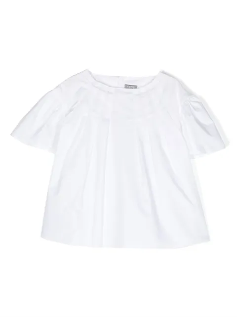 Il Gufo pleated flutter sleeves T-shirt