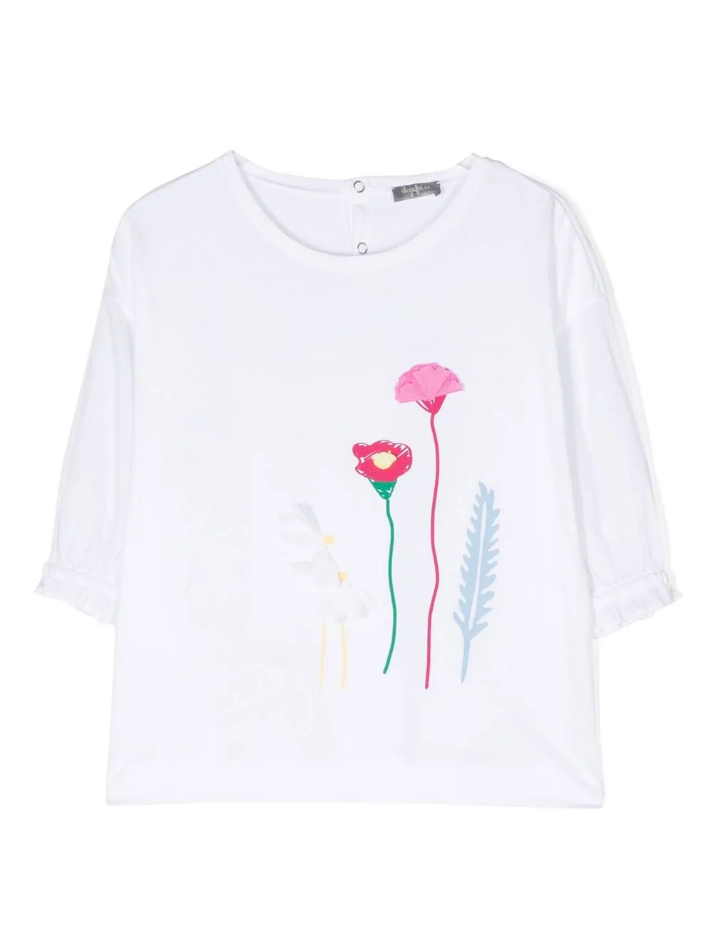 

Il Gufo floral-print cotton T-shirt - White