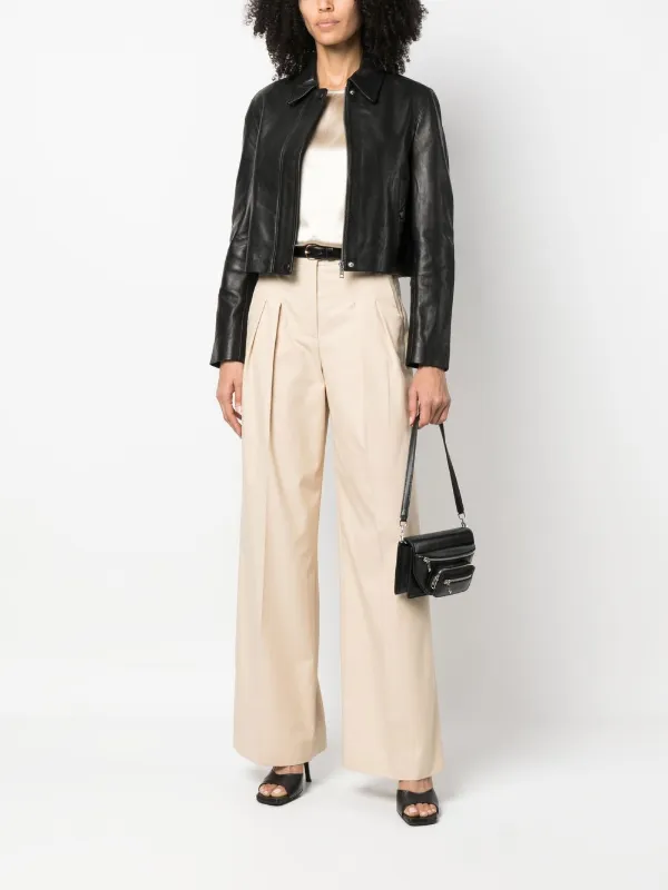 [カルバンクライン] CK JEAN Pleated Wide Leg Pants ☆ Calvin Klein Pleated wide-leg Trousers | Neutrals | FARFETCH