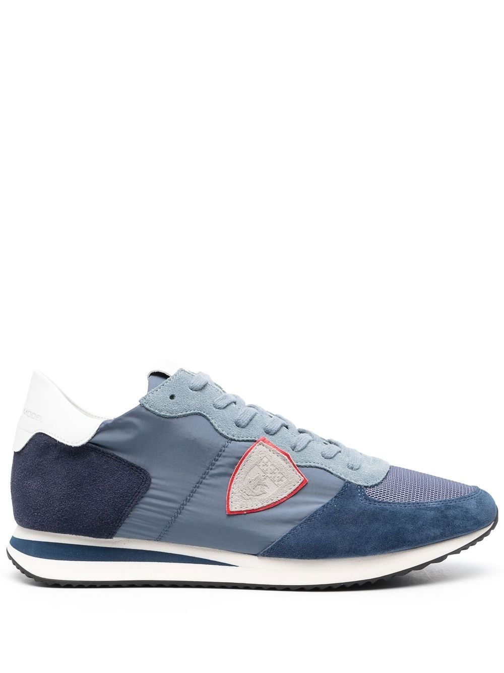 

Philippe Model Paris panelled crest-motif sneakers - Blue