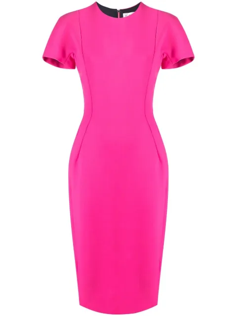 Victoria Beckham short-sleeve tailored midi dress