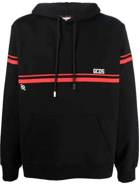 GCDS hoodie con detalle de rayas
