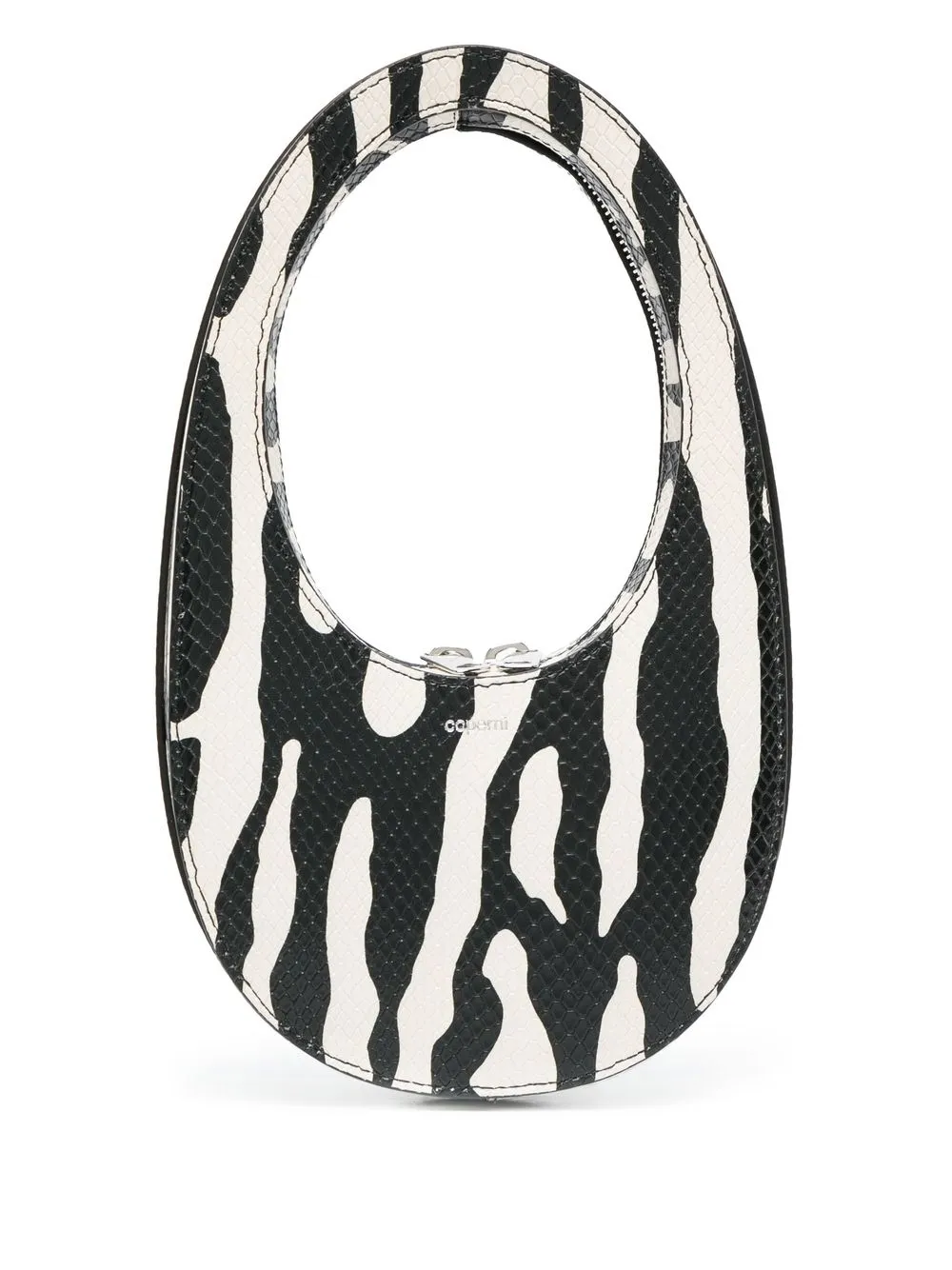 

Coperni leather zebra-print tote bag - Black