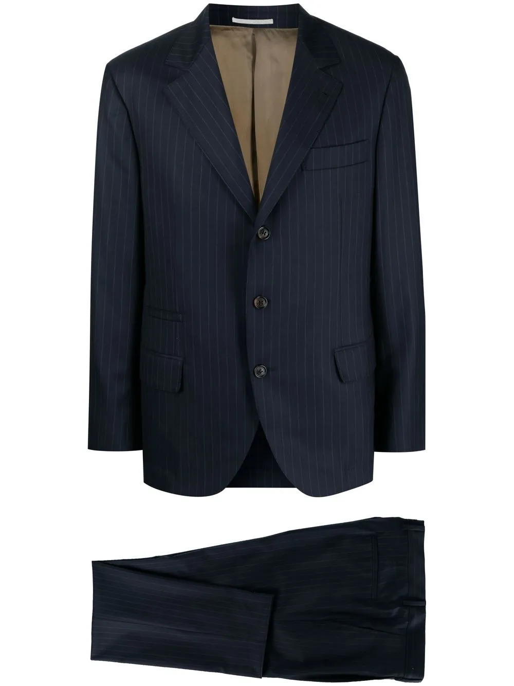 

Brunello Cucinelli striped single-breasted suit - Blue