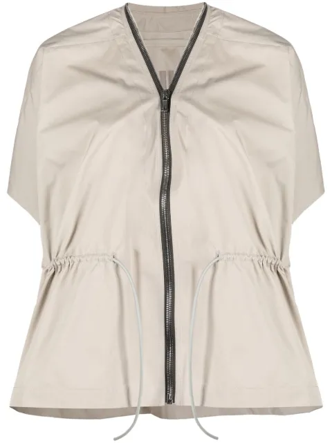 Rick Owens Sail short-sleeve leather jacket