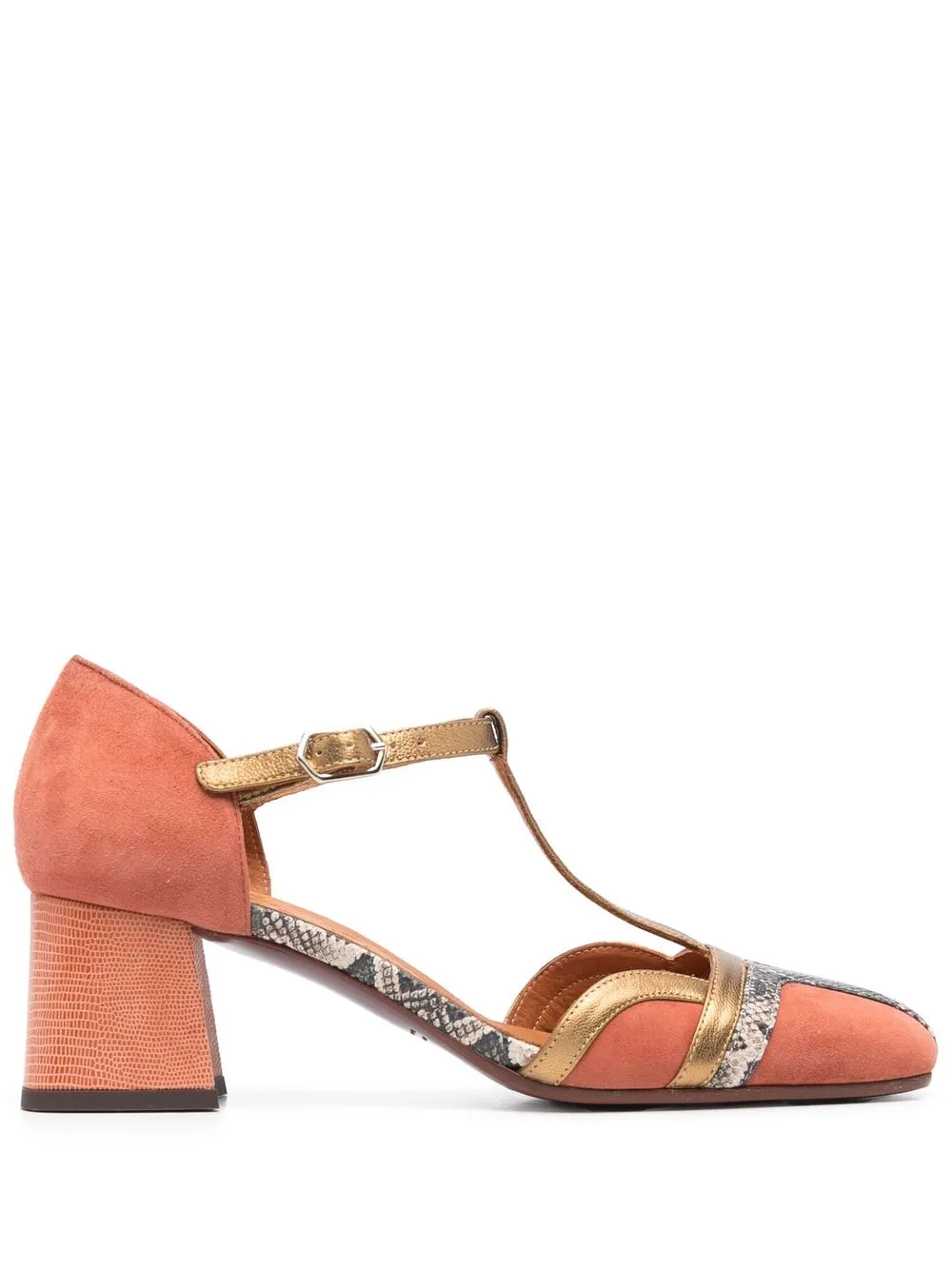 

Chie Mihara T-bar block-heel pumps - Orange