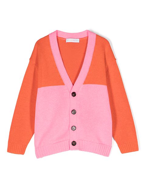 There Was One Kids Cardigan in Colour-Block-Optik