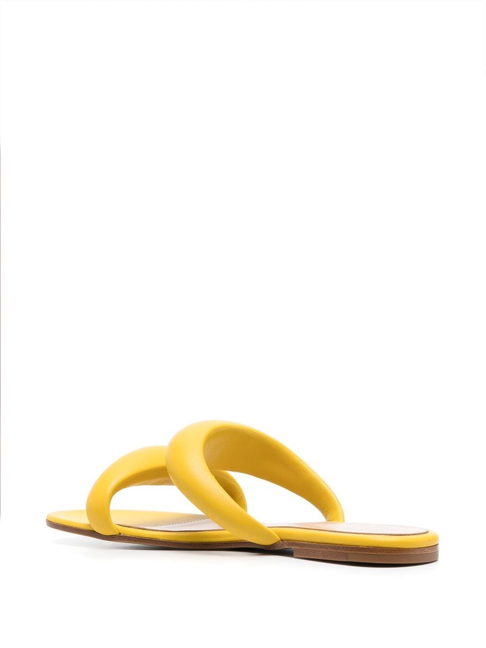 Shop Gianvito Rossi Padded Slip-on Sandals In Yellow