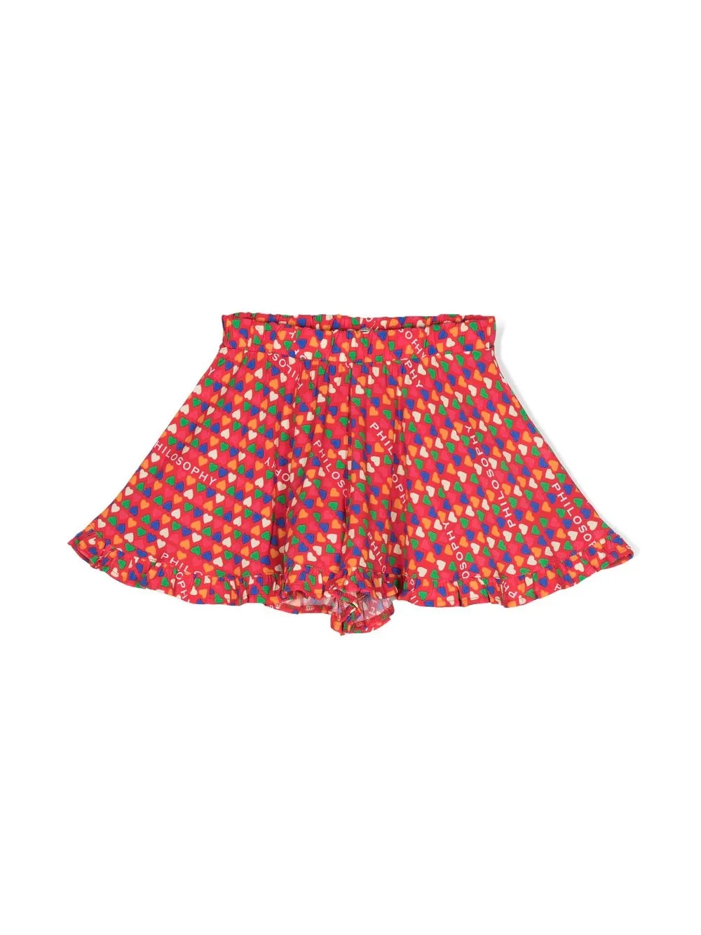 

Philosophy Di Lorenzo Serafini Kids heart-print shorts - Red