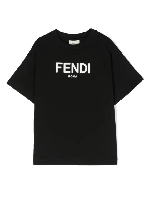 Fendi Kids logo-print detail T-shirt