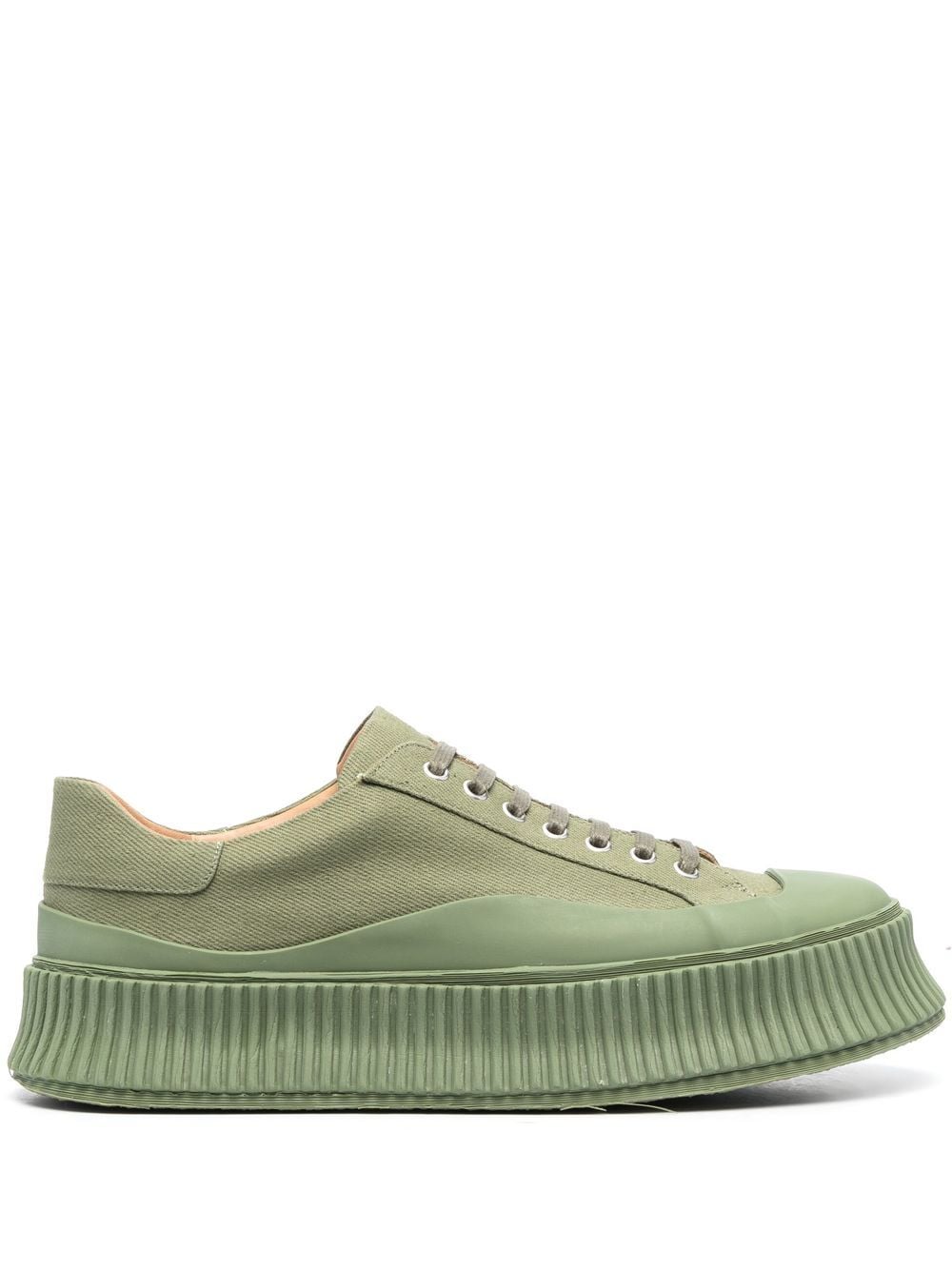 

Jil Sander rubber-toecap ribbed-detail sneakers - Green