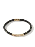 John Hardy 14kt yellow gold onyx beaded bracelet - Black