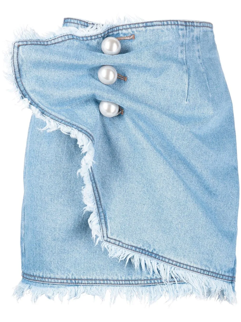 

Kimhekim gathered-detail denim mini skirt - Blue