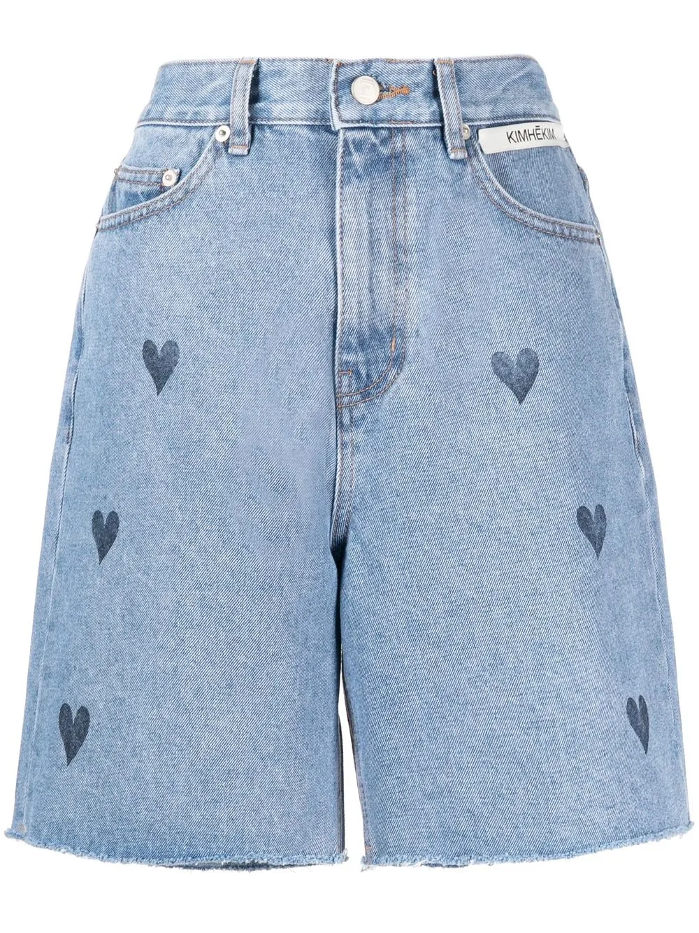 

Kimhekim heart-print denim jeans - Blue