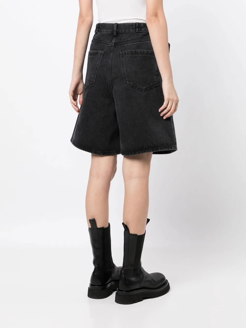 Kimhekim kneelength Denim Shorts Farfetch