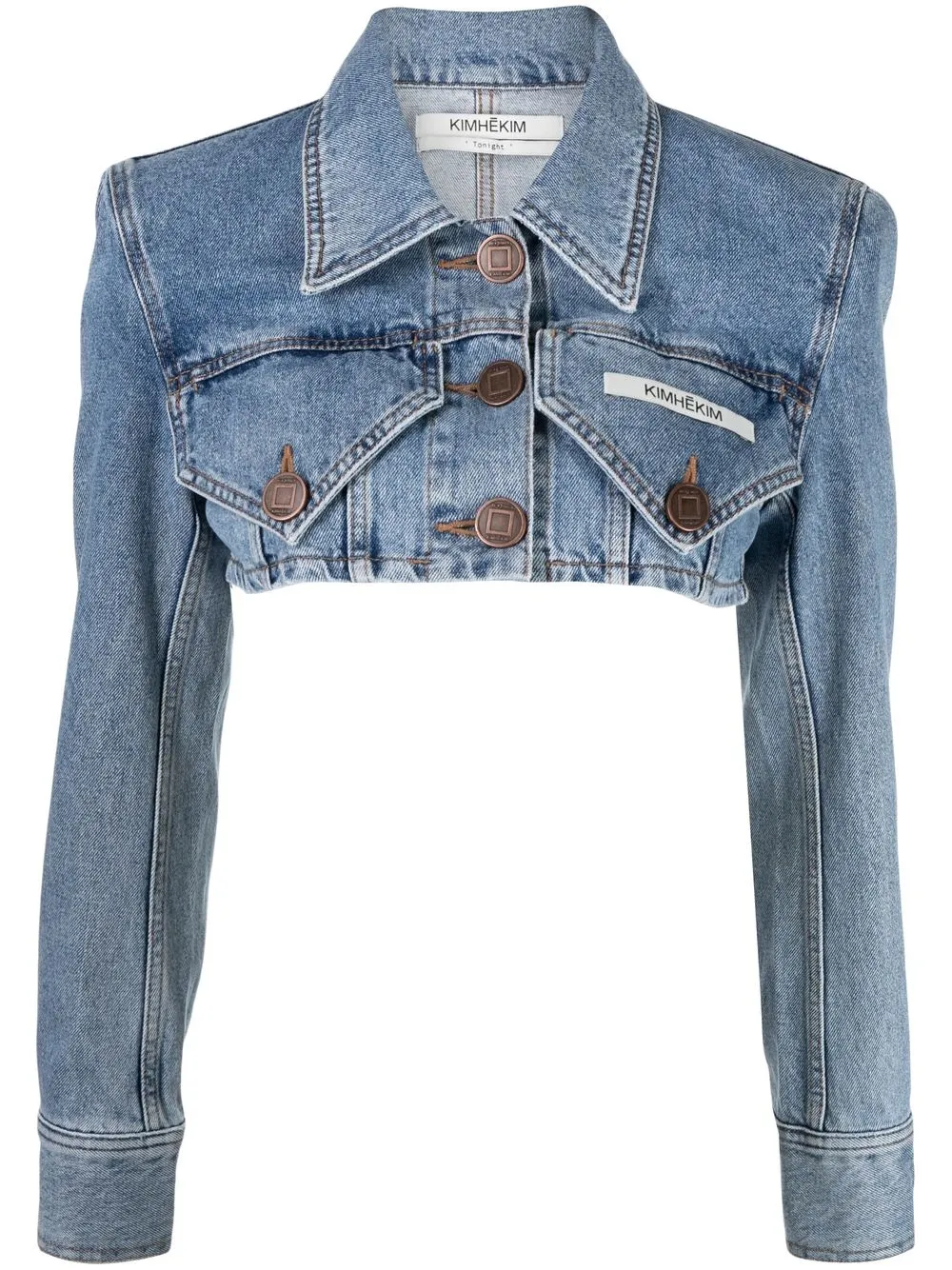 

Kimhekim cropped denim jacket - Blue