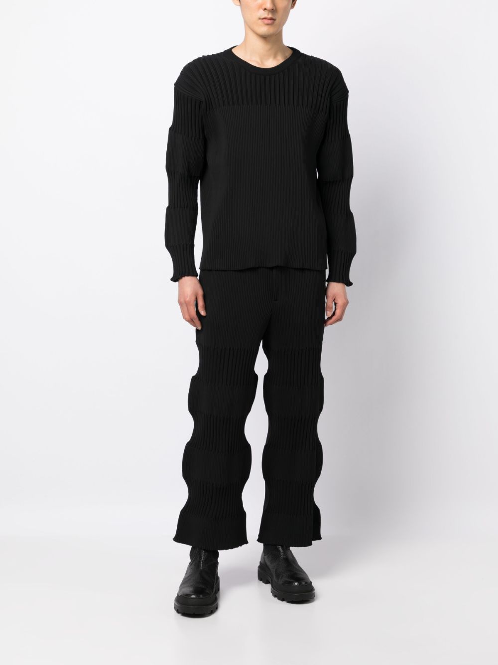 Shop Cfcl Long-sleeve Knitted Jumper In Black