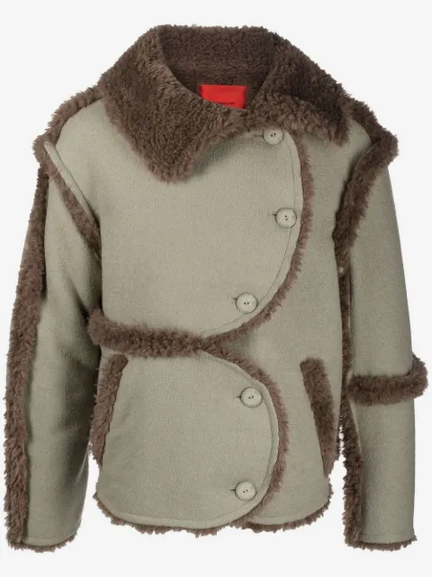 Eckhaus Latta veste Sherpa à bords en polaire