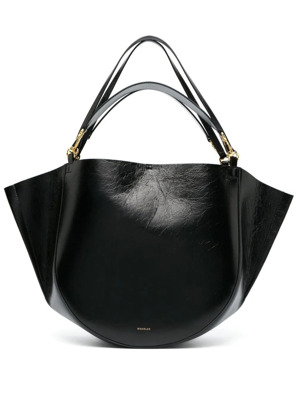 

Wandler logo-print leather tote bag - Black