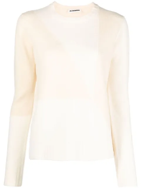 Jil Sander two-tone knitted jumper