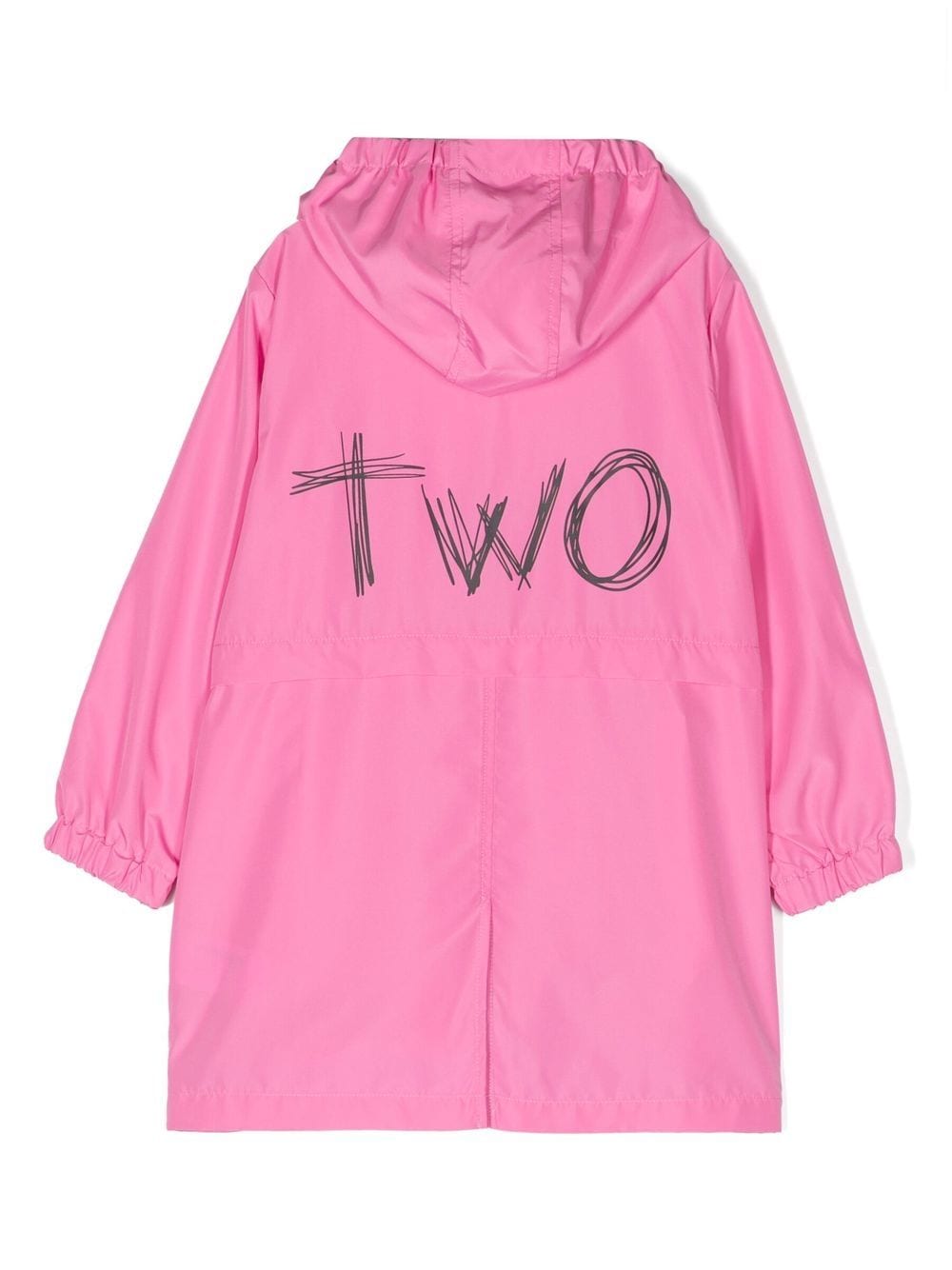 Shop There Was One Logo-print Hooded Raincoat In Pink