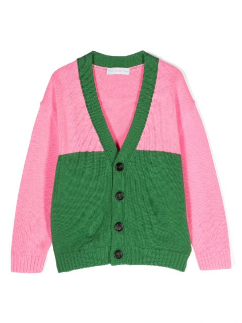 There Was One Kids Cardigan con design color-block