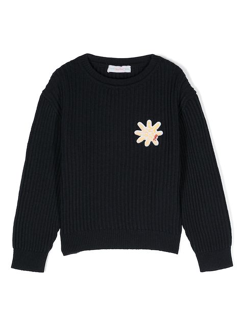 There Was One Kids Gerippter Pullover mit Sonnen-Patch