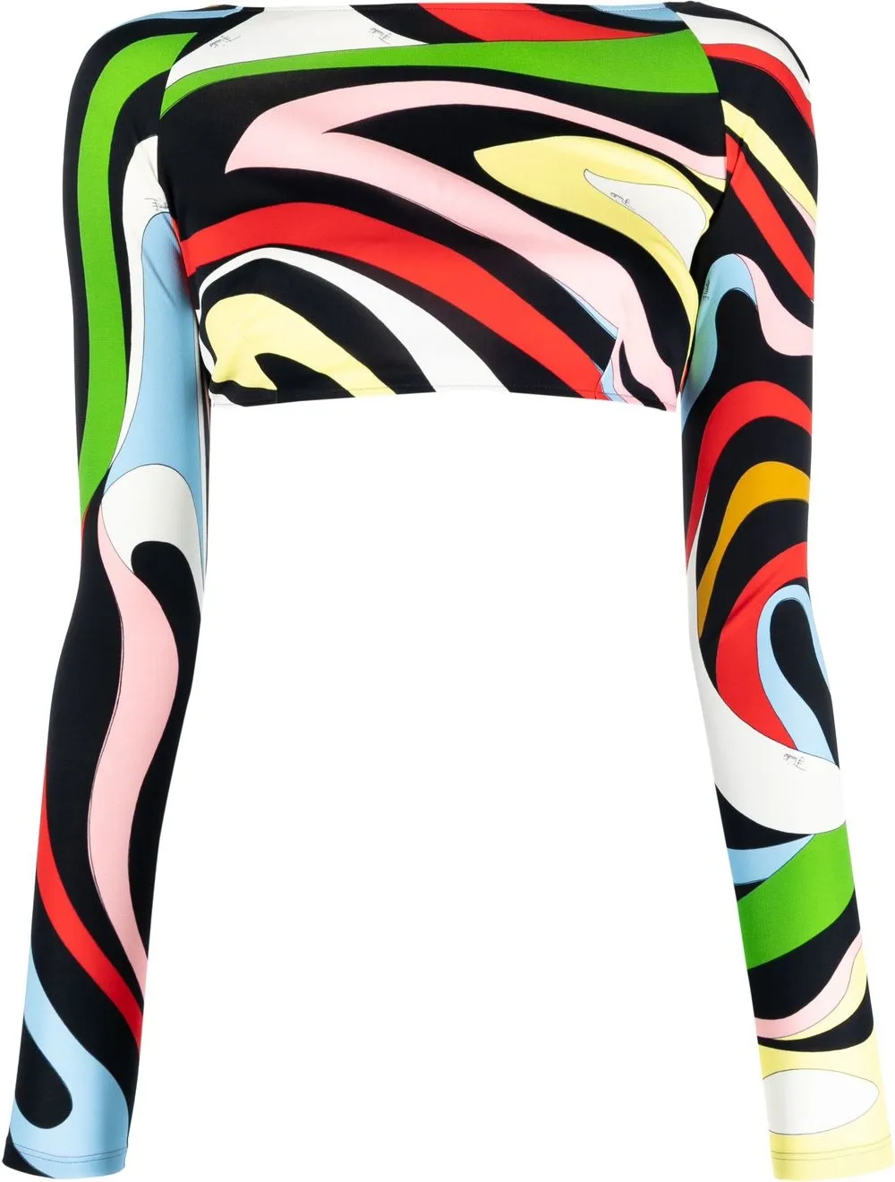 PUCCI MARMO-PRINT CROP TOP
