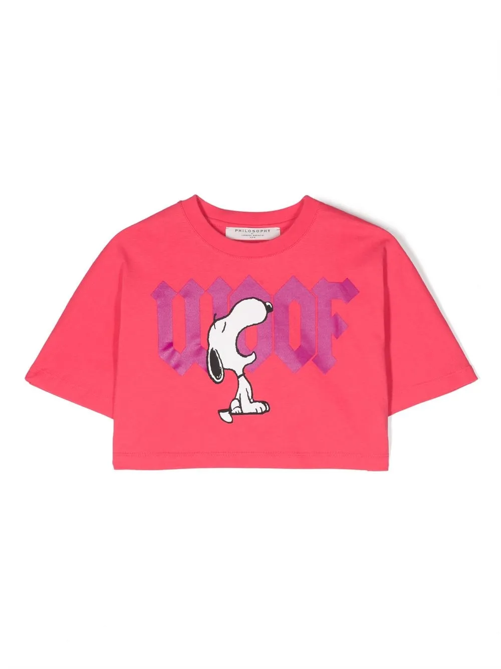 

Philosophy Di Lorenzo Serafini Kids graphic-print cropped T-shirt - Pink