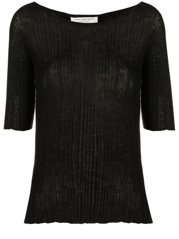 Tシャツ・カットソー PHILOSOPHY DI LORENZO SERAFINI RIBBED STRETCH KNIT 22487051_52466037_600.jpg