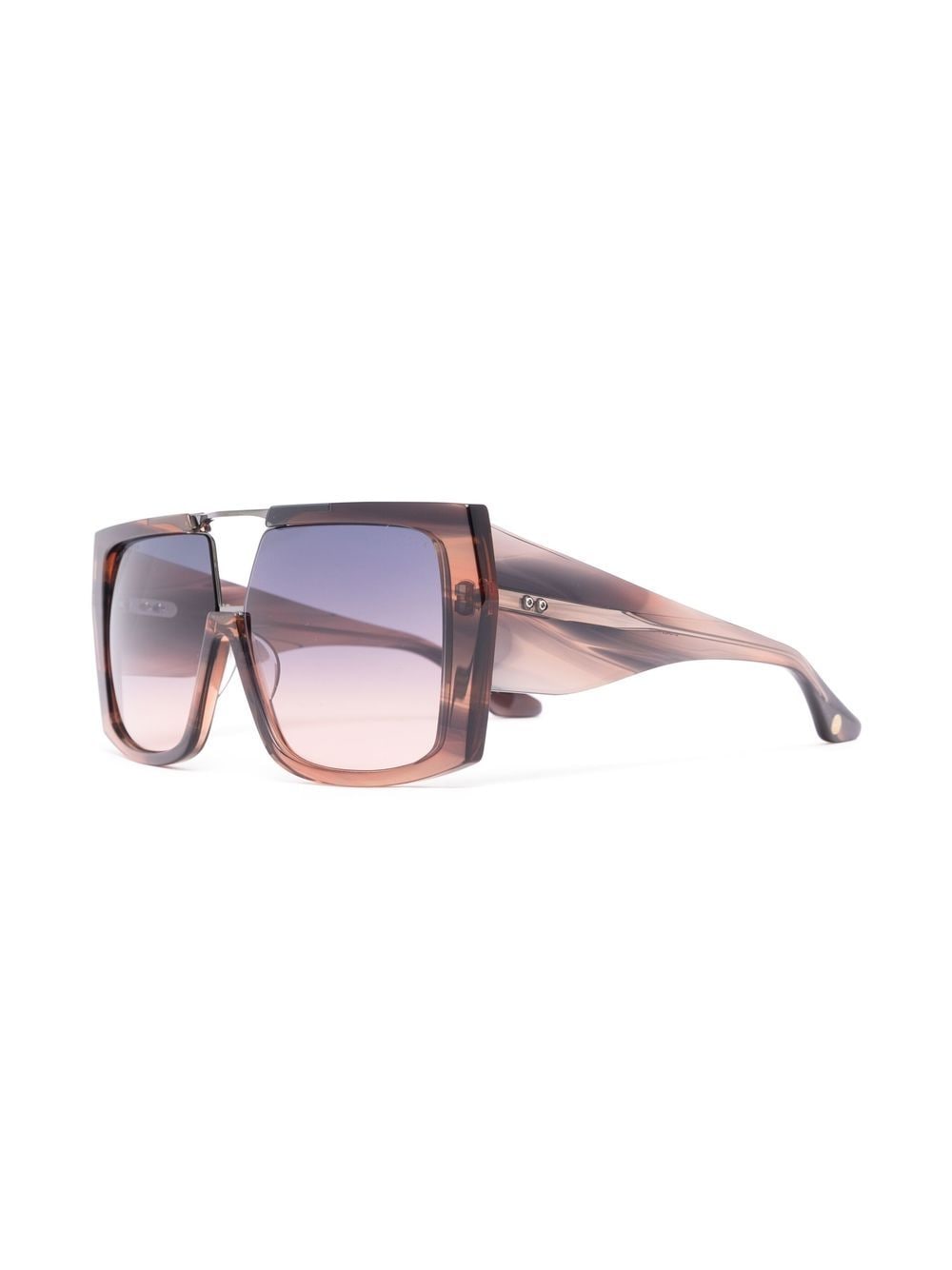 Shop Dita Eyewear Abrux Square-frame Sunglasses In 褐色