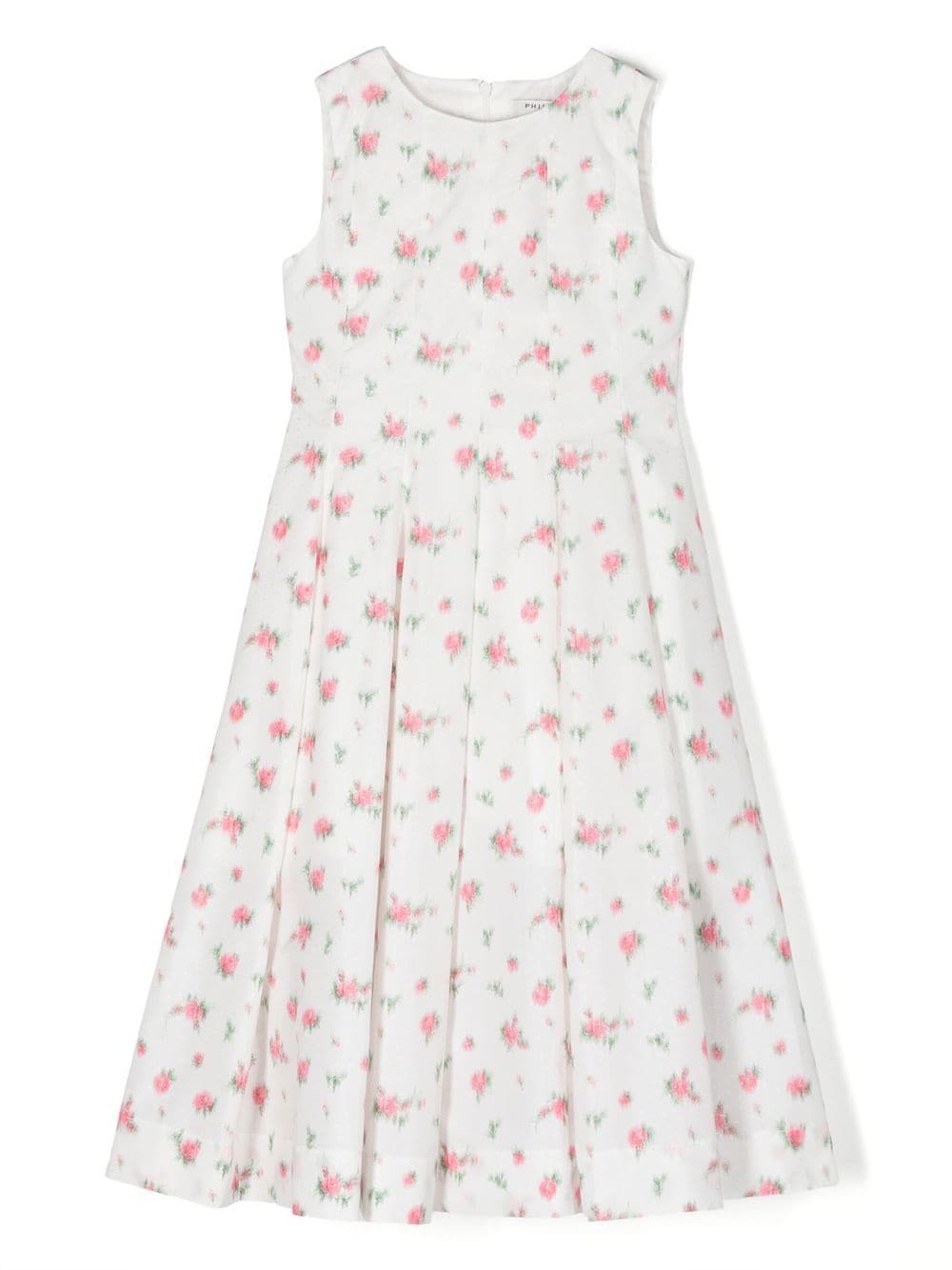 

Philosophy Di Lorenzo Serafini Kids vestido sin mangas con estampado floral - Blanco