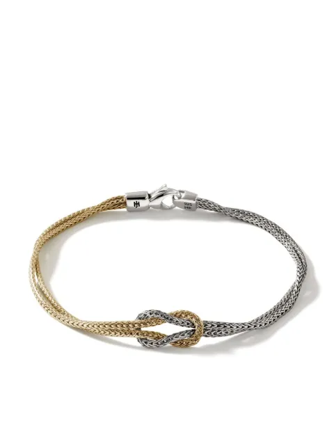 John Hardy pulsera Manah en oro amarillo de 14kt y plata de 1.8mm