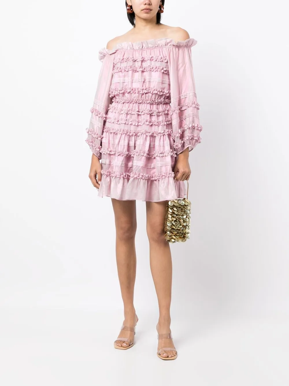 Cynthia Rowley Mini-jurk met ruche - Roze