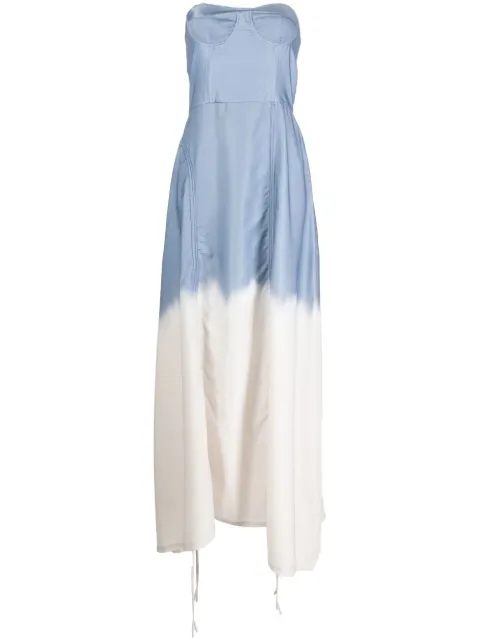 Rokh two-tone strapless long dress