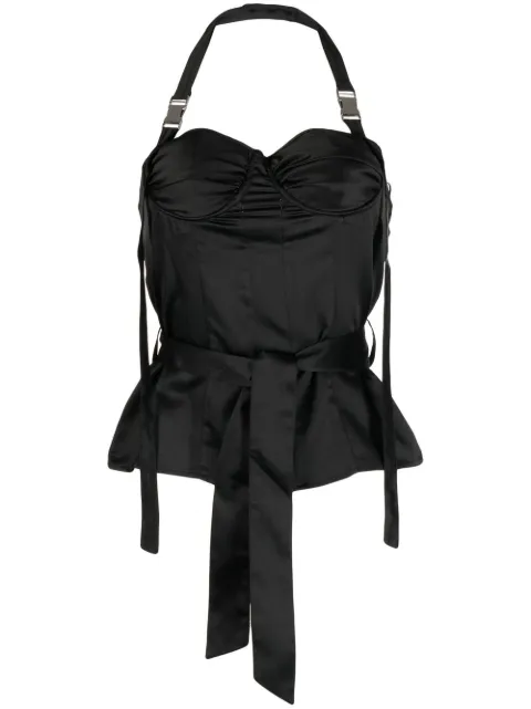 Rokh bustier-detail halterneck top