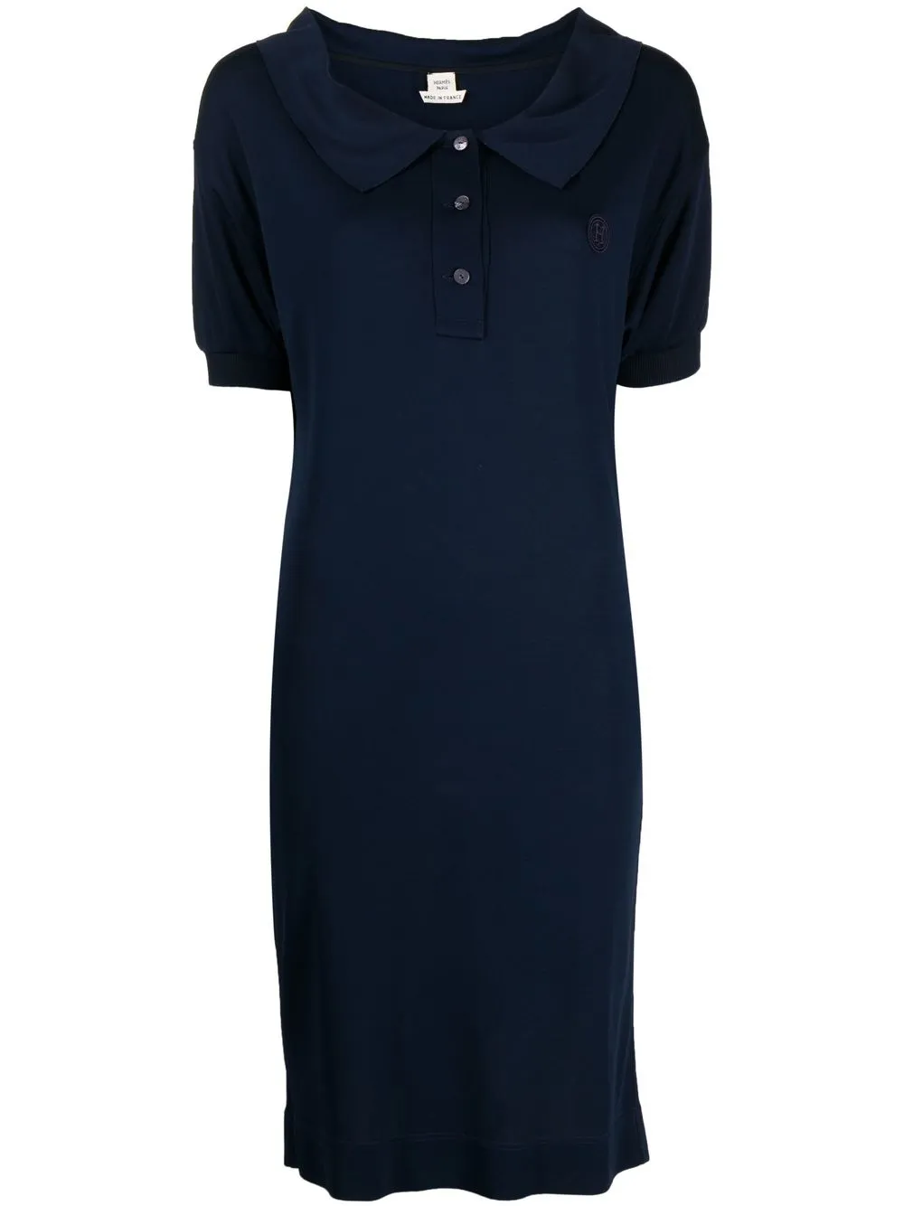 

Hermès 2010's pre-owned logo-embroidered polo dress - Blue