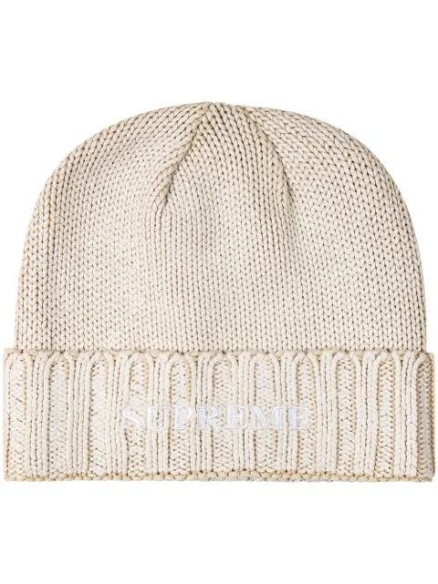Supreme overprint knitted beanie