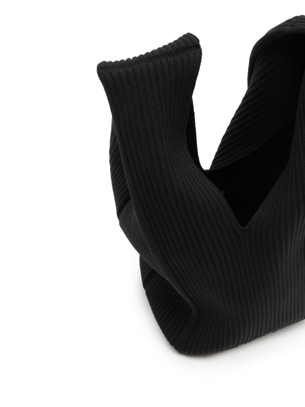 Shop Cfcl Notched Ribbed-knit Bag In Black